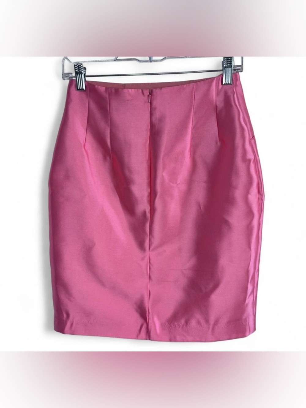 Mac Duggal Bubblegum Barbie Pink Shiny Skirt size 4 - Picture 4 of 7